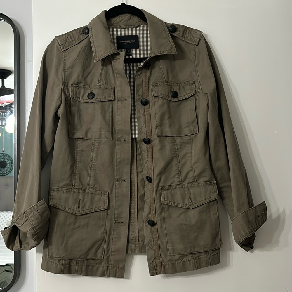 Banana Republic Utility Jacket in Olive